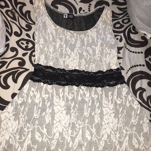 Gray/ White Skater Dress